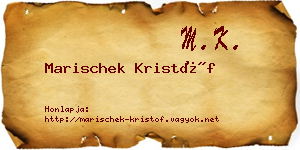 Marischek Kristóf névjegykártya